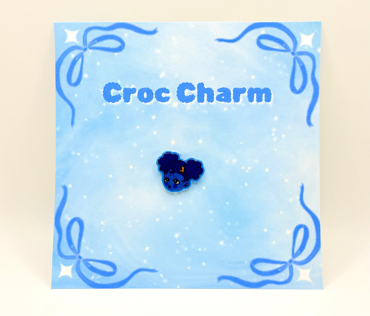 Blue Sad Girlz Croc Charm