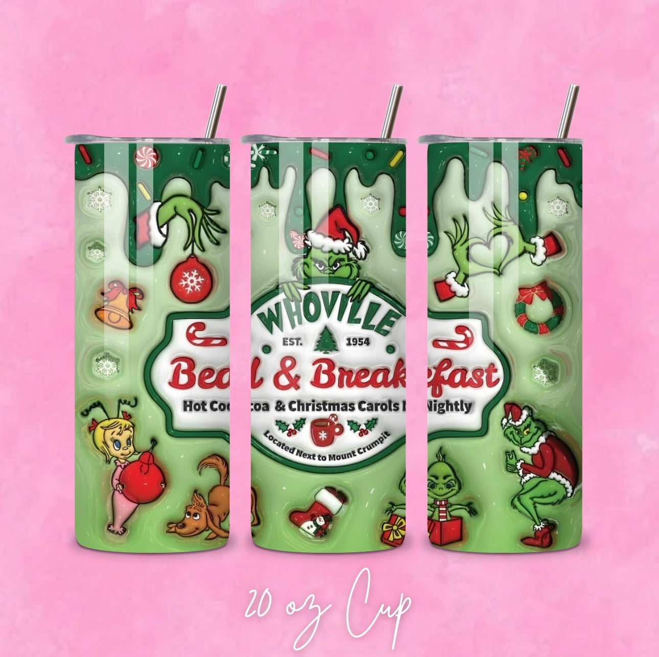 Green Christmas Tumbler