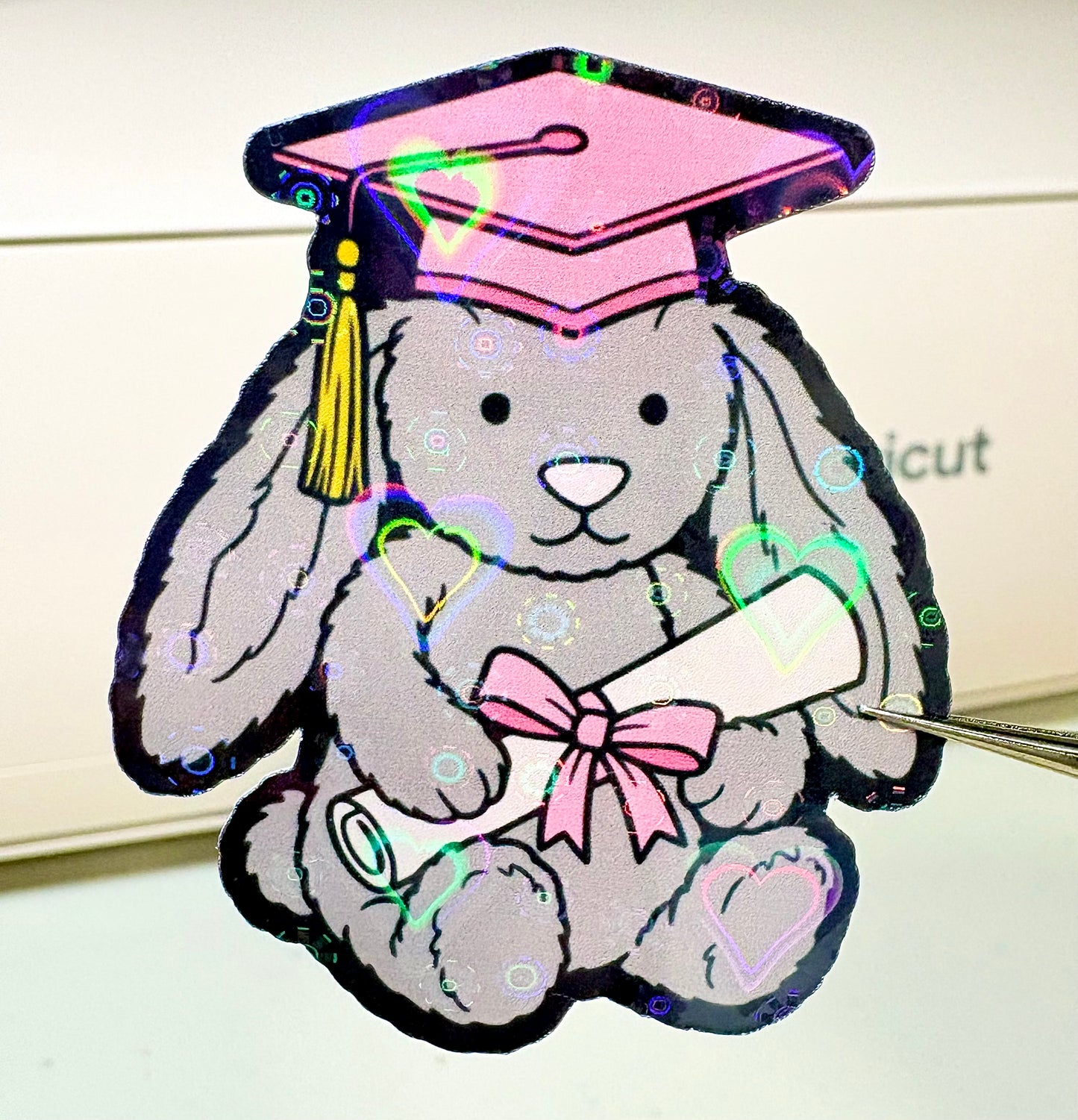 Graduation Bunny Sticker