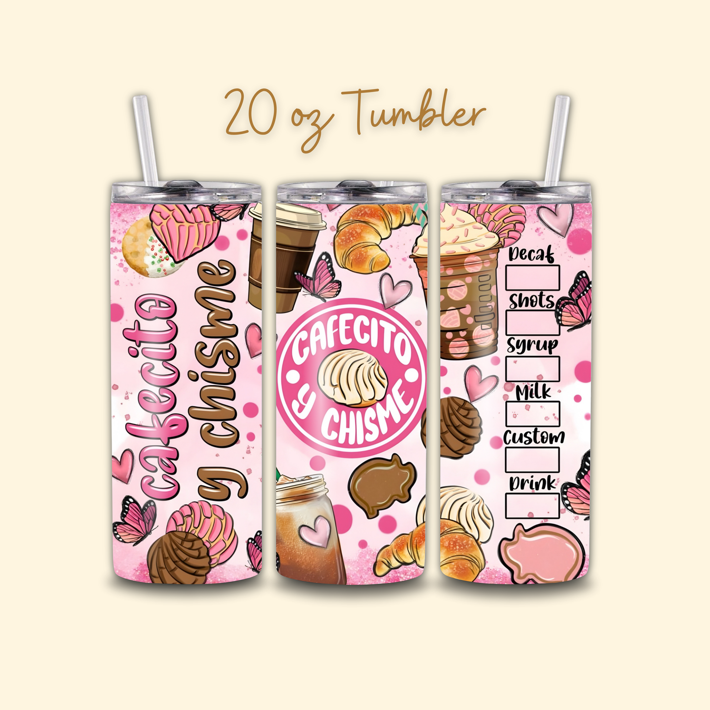 Pink Cafecito Tumbler
