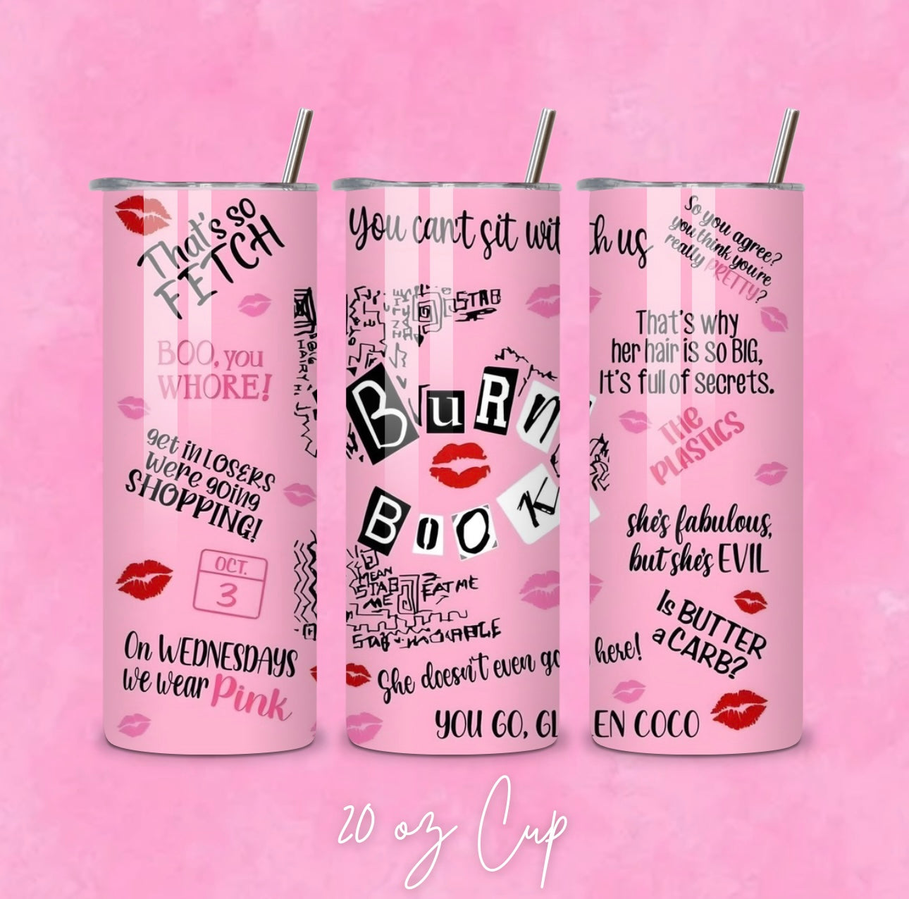 Pink Book Tumbler