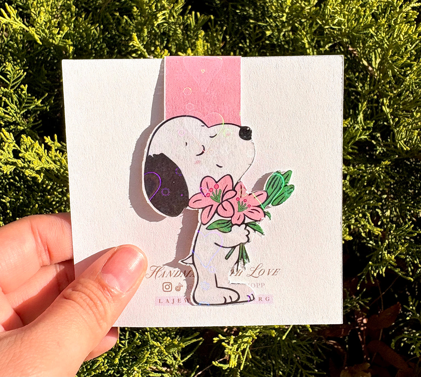 Flower Dog Bookmark