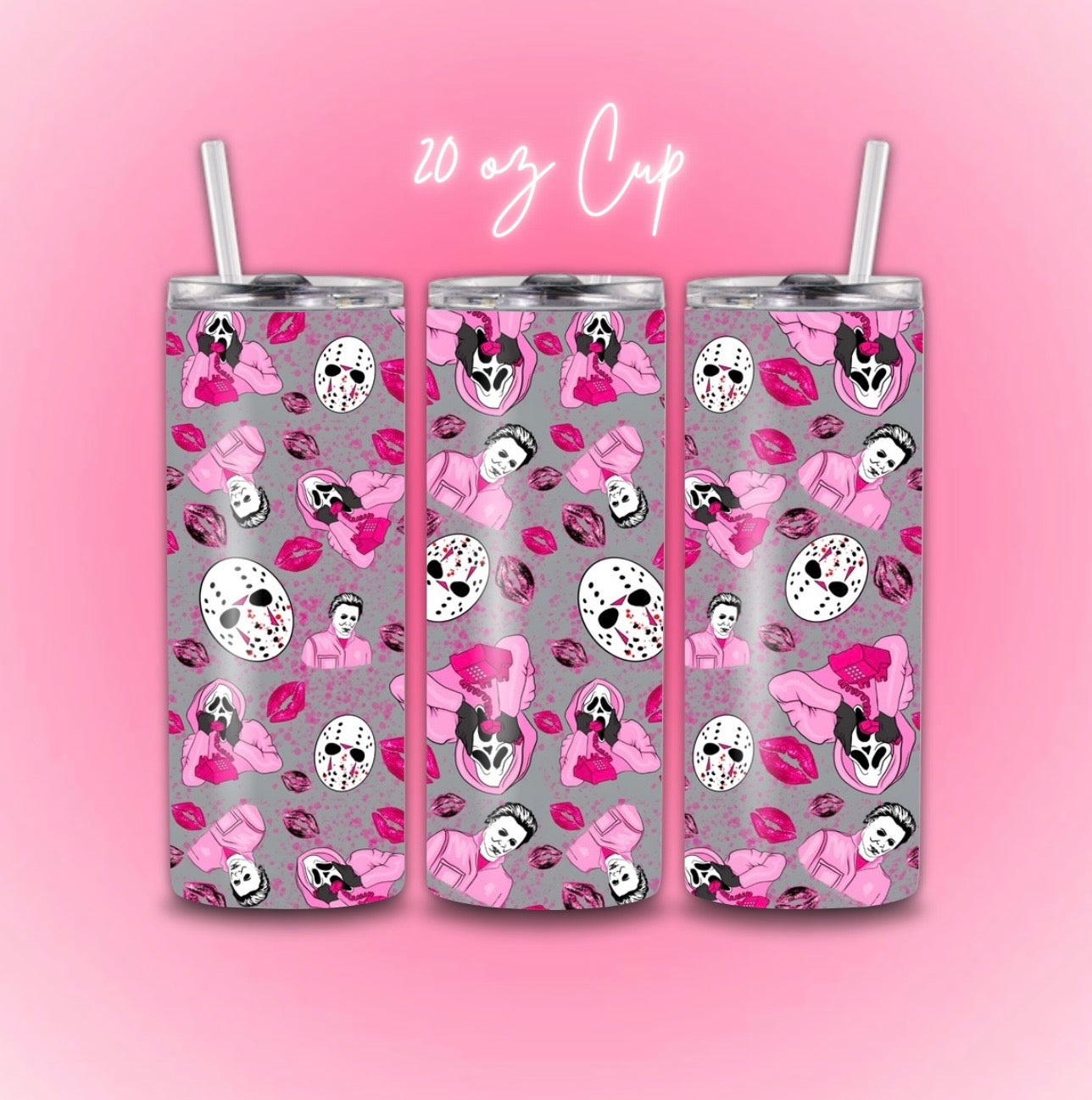 Pink Spooky Tumbler