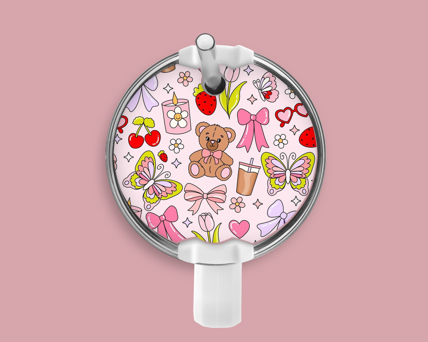 Coquette Bear Tumbler Plate