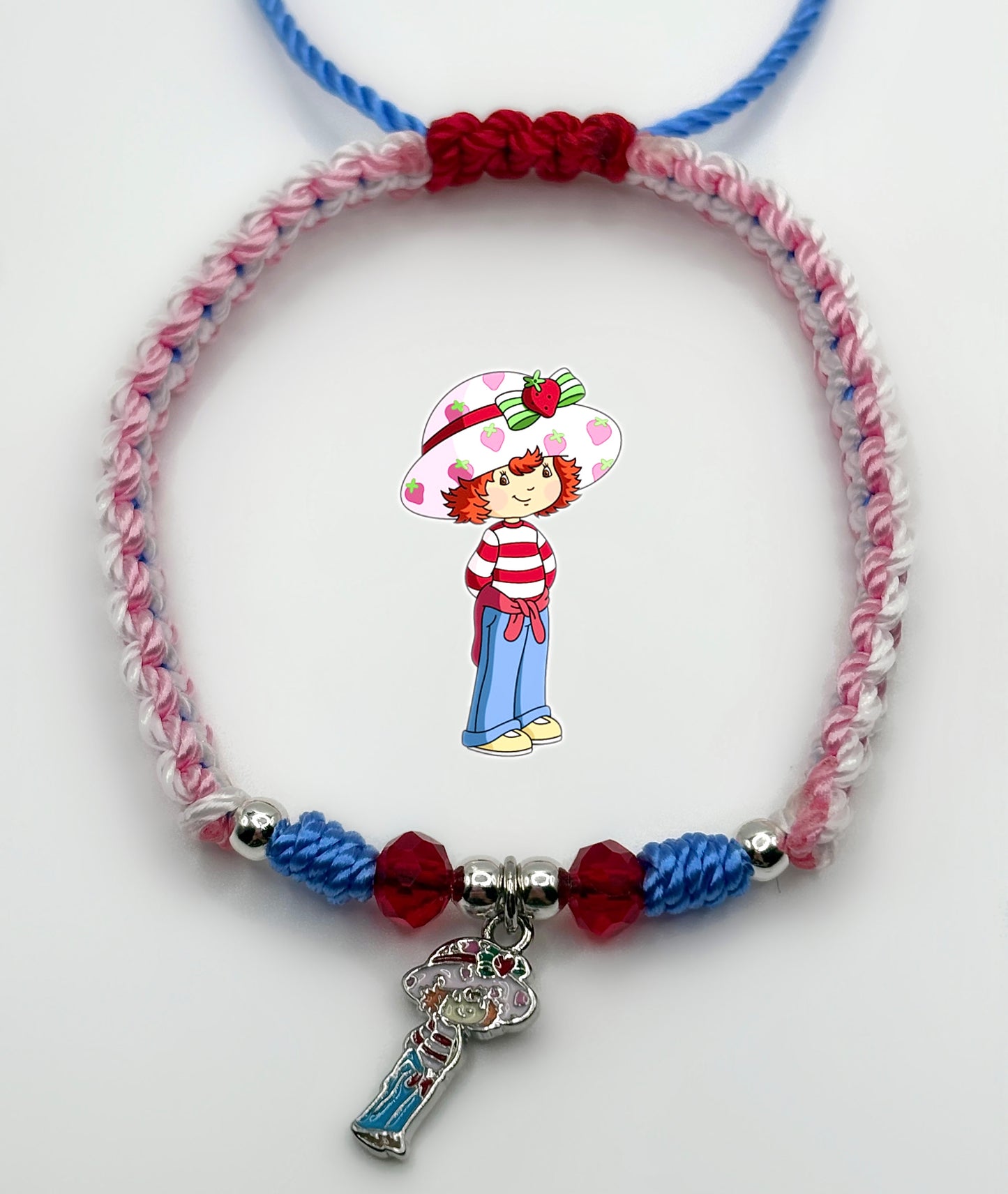 Silver Strawberry Shortcake Bracelet