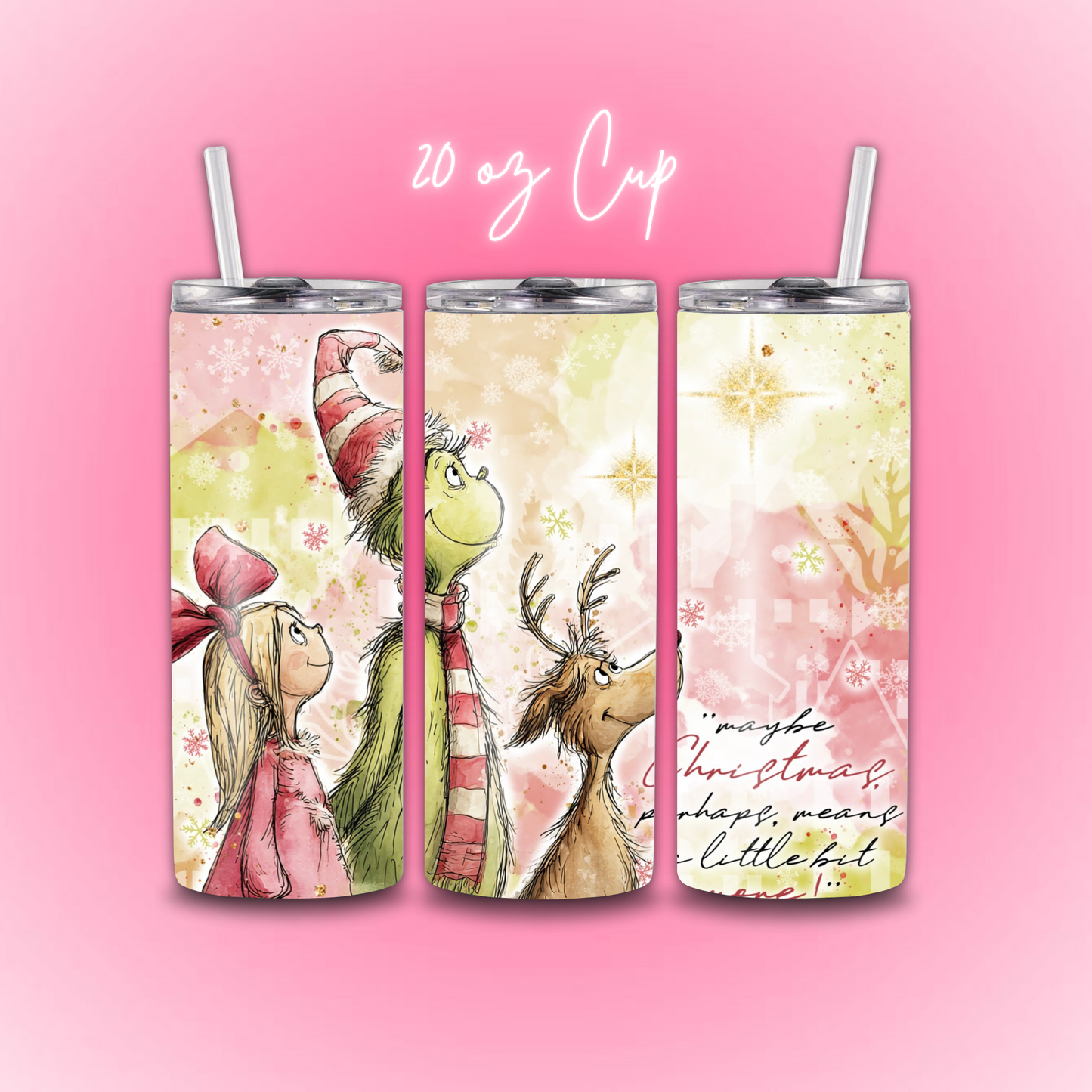 Pink Christmas Tumbler