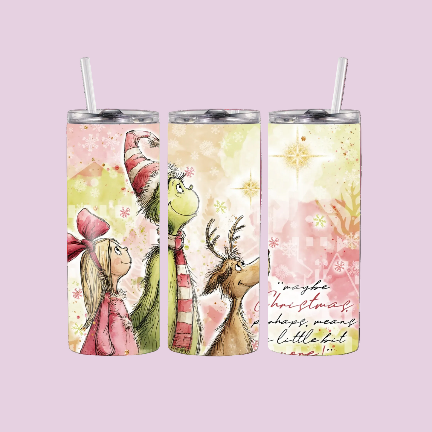 Pink Christmas Tumbler