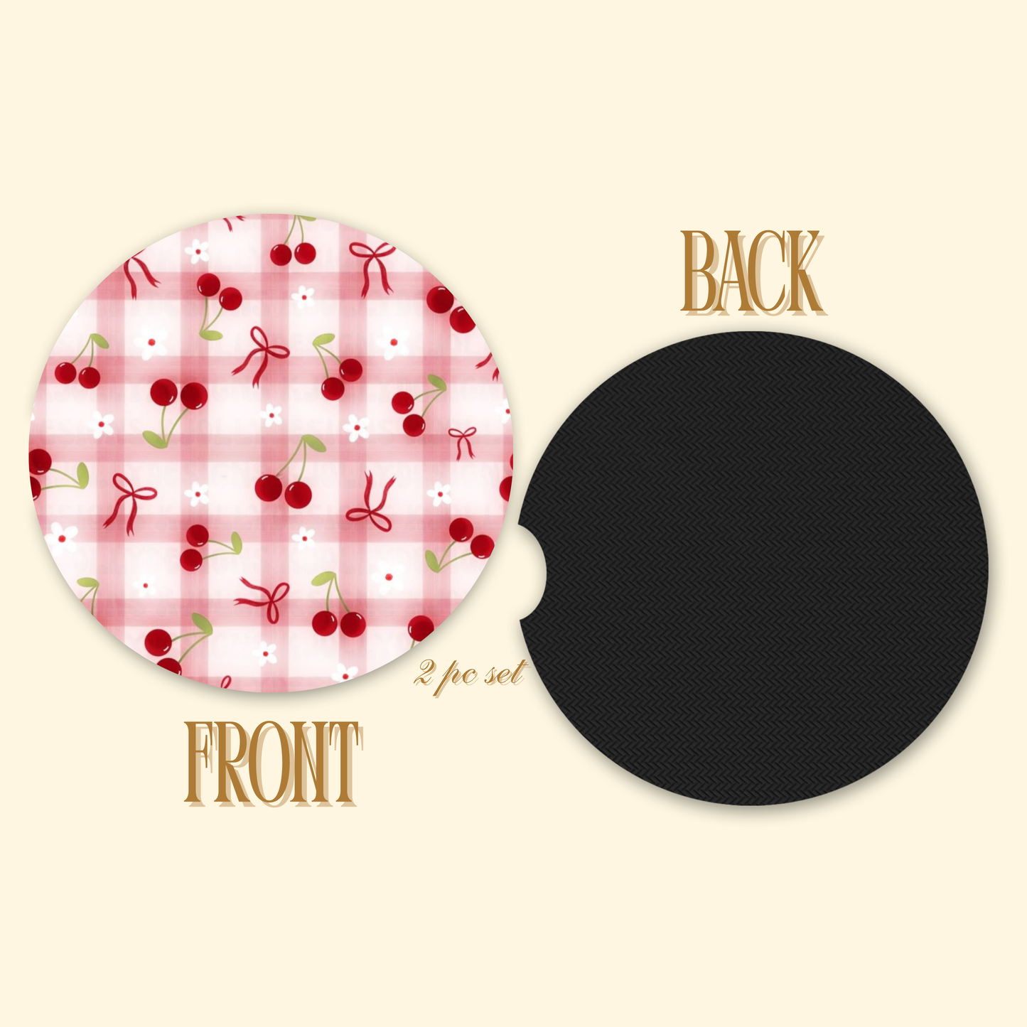 Cherry Car Coasters