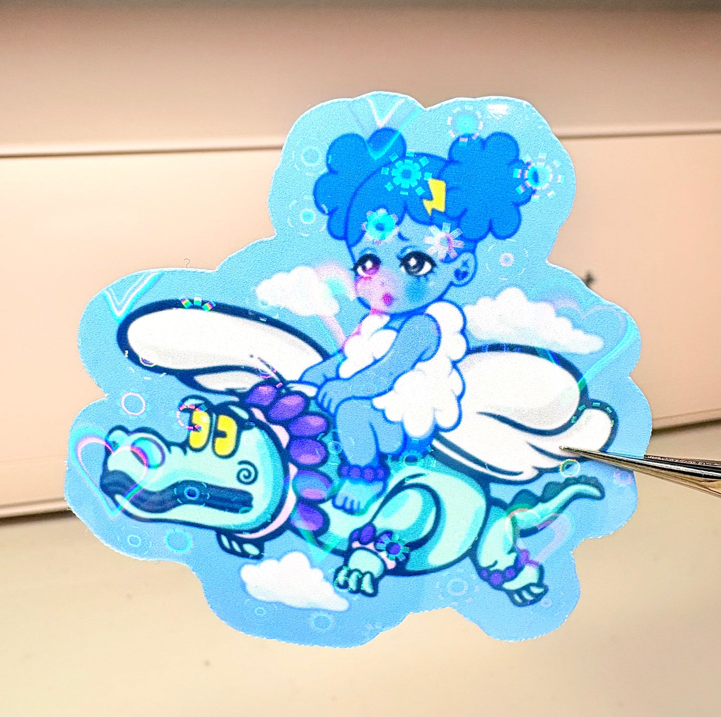 Sad Girl X Dragon Sticker