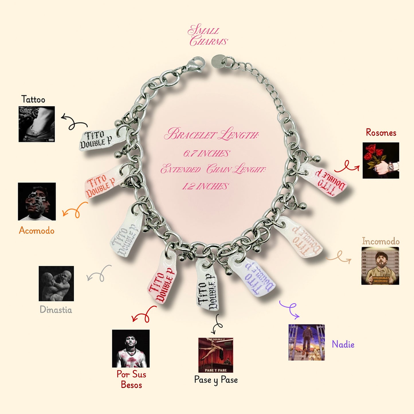 Tito Double P Charm Bracelet