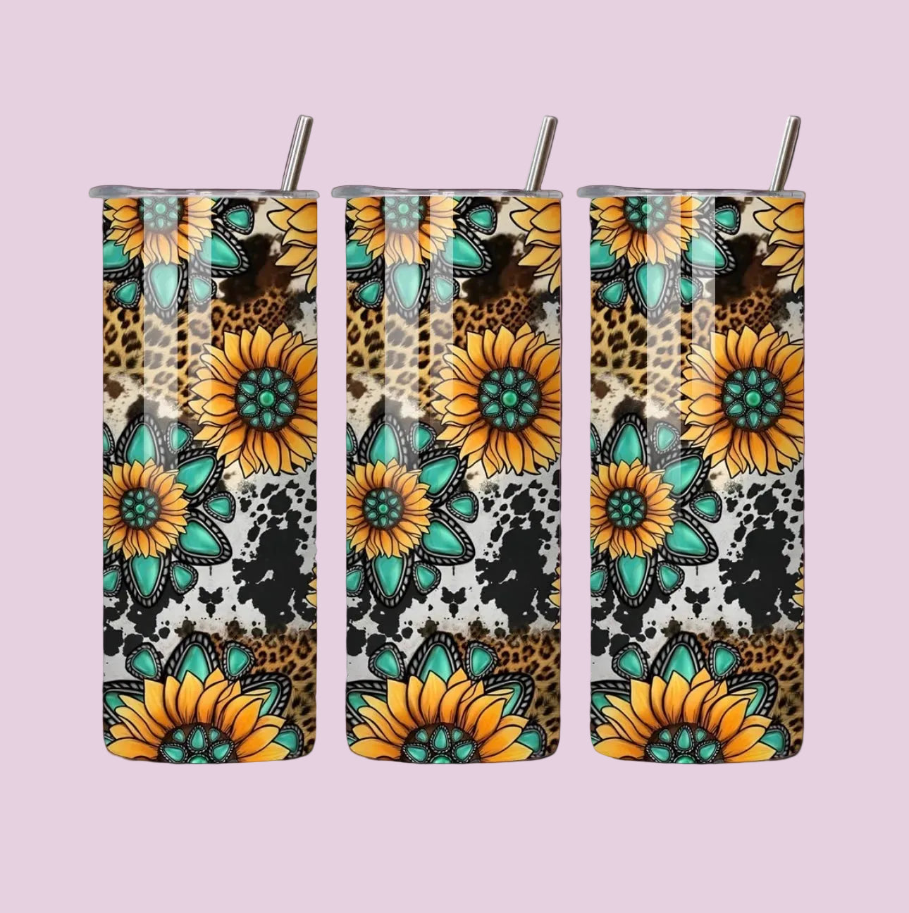 Cow Sunflower Tumbler