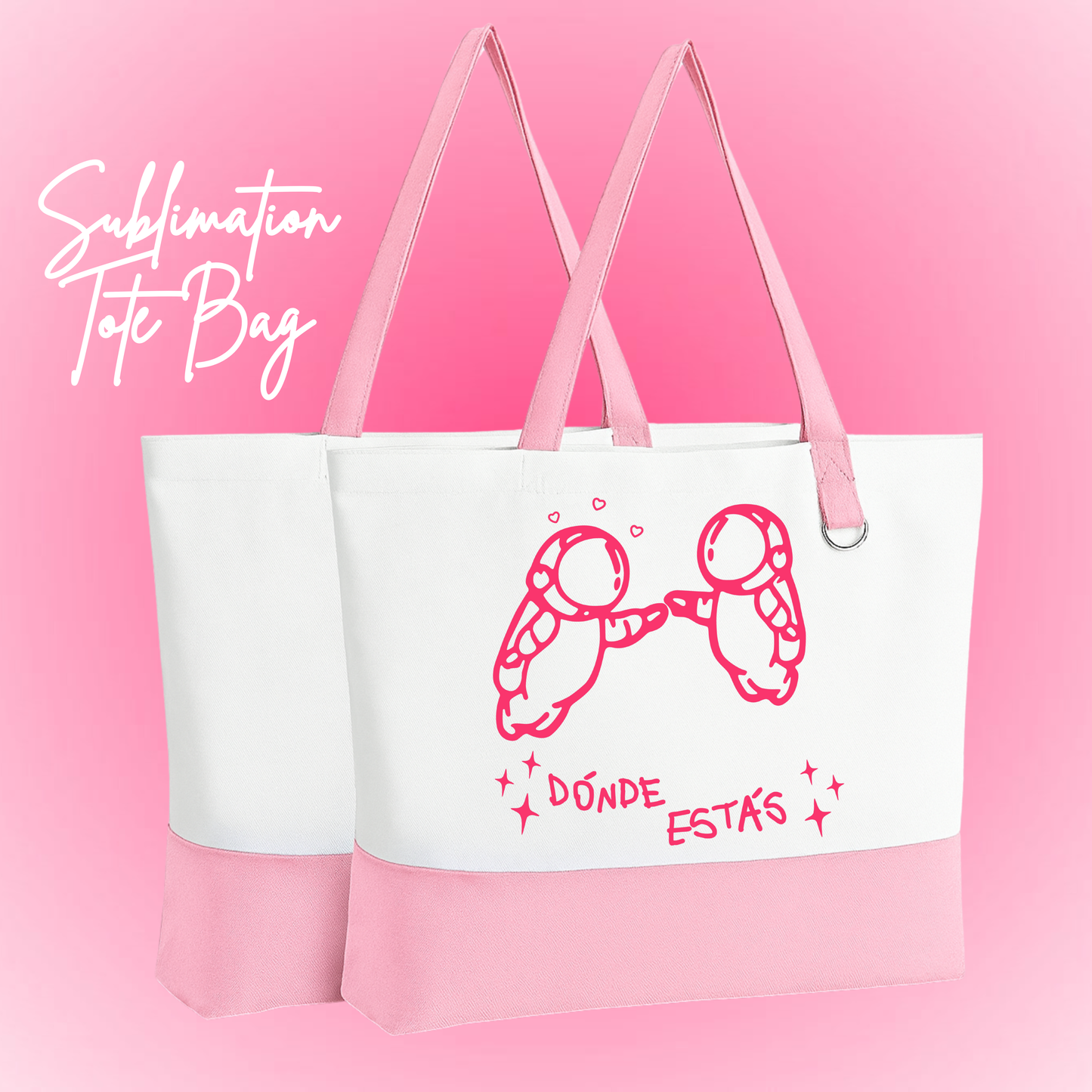 Pink Donde Estas Tote Bag