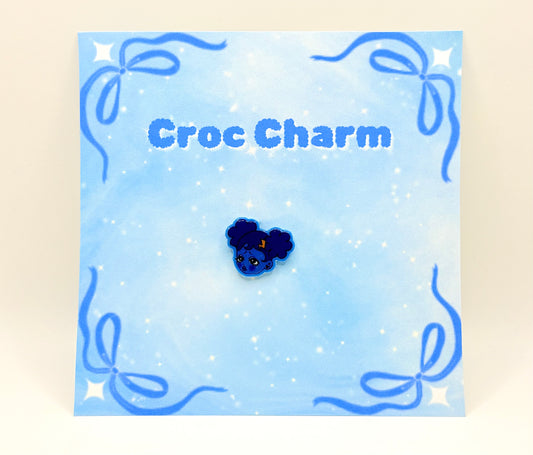 Blue Sad Girlz Croc Charm
