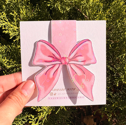 Pink Bow Bookmark