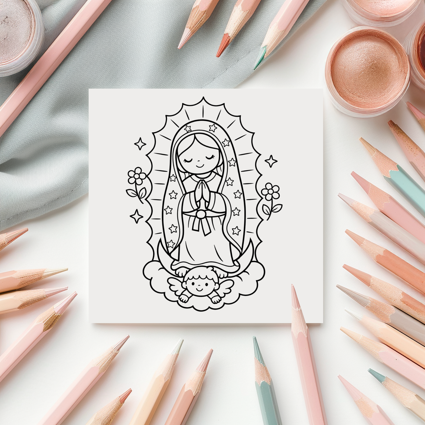 Virgencita Coloring Page