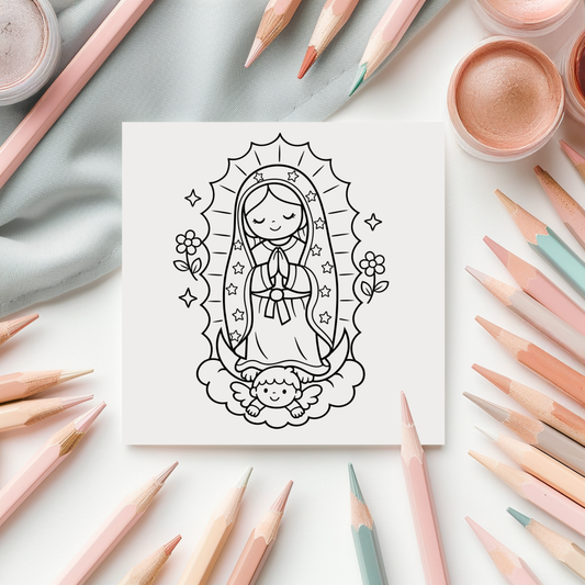 Virgencita Coloring Page