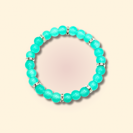 Aqua Beaded Bracelet