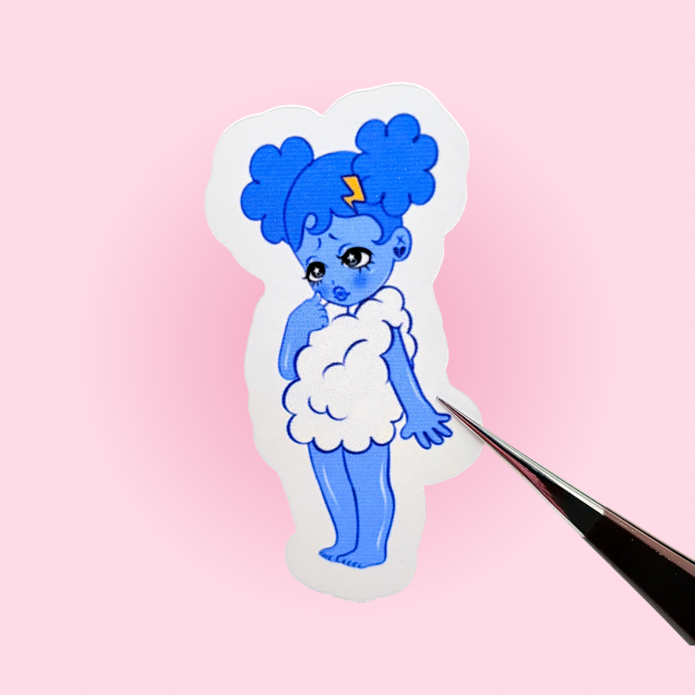 Blue Sad Girlz Sticker