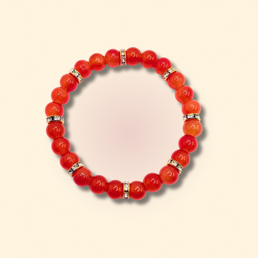 Orange Beaded Bracelet