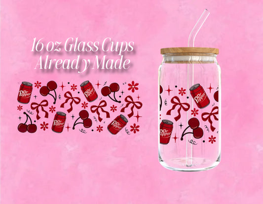 Coquette Dr Pepper Glass Cup