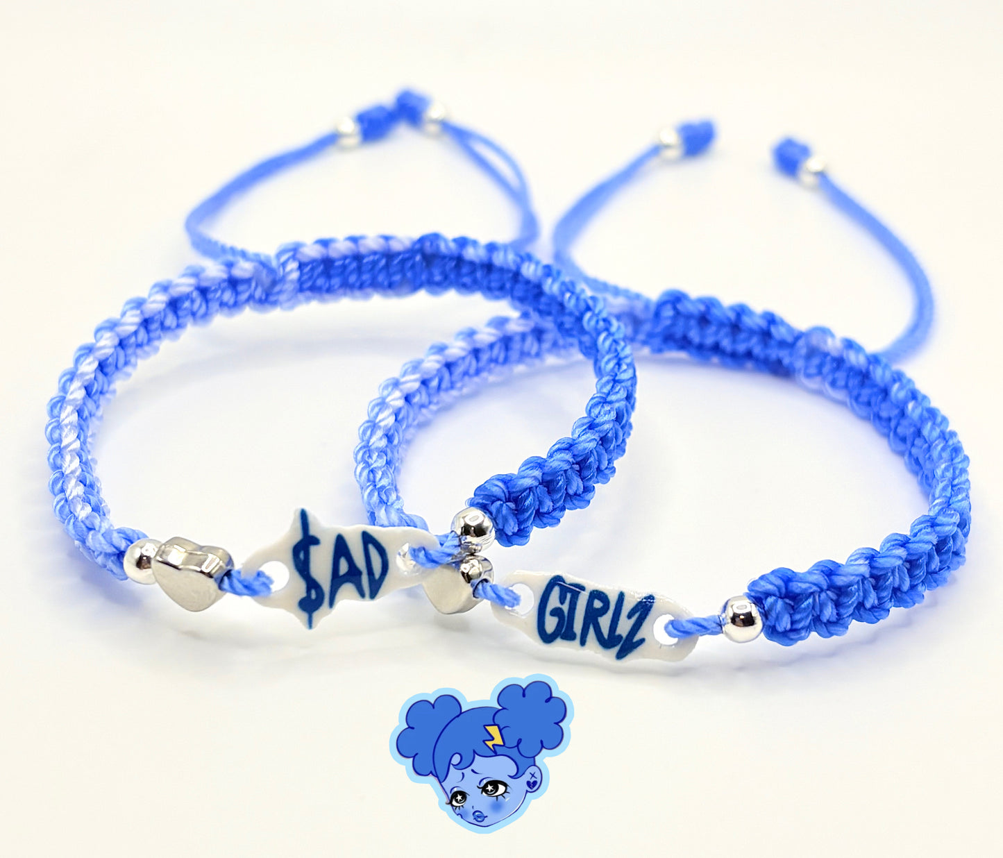 Blue Sad Girlz Matching Bracelets