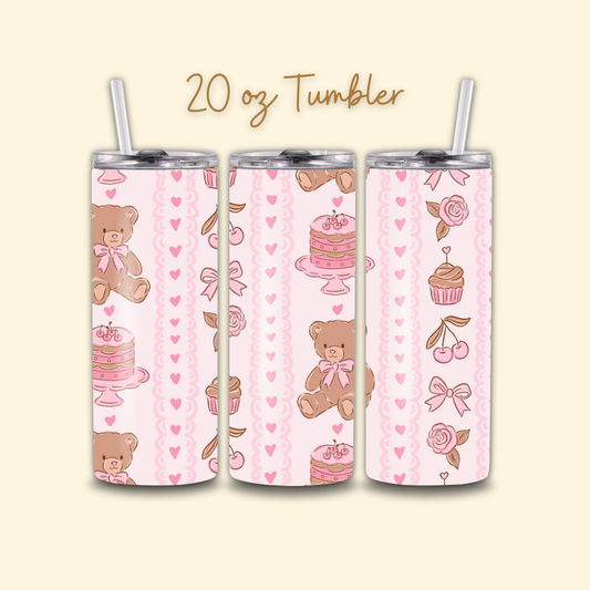 Pink Bear Tumbler