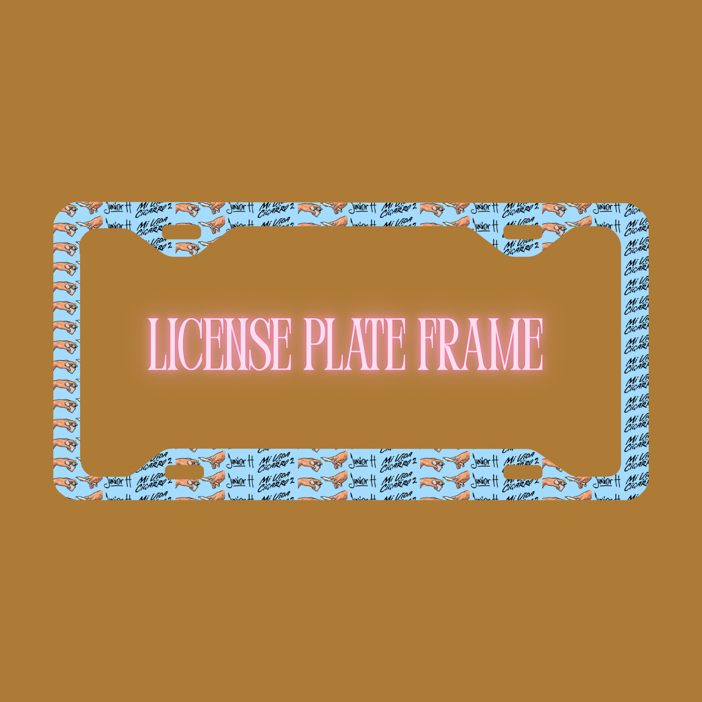 Junior H Cigarro License Frame