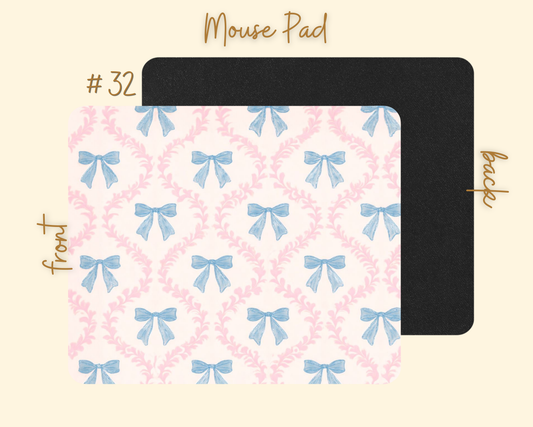 Blue Bow Mousepad