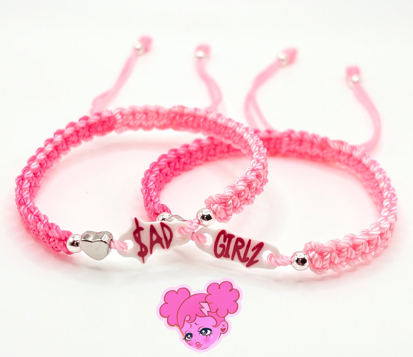 Pink Sad Girlz Matching Bracelets
