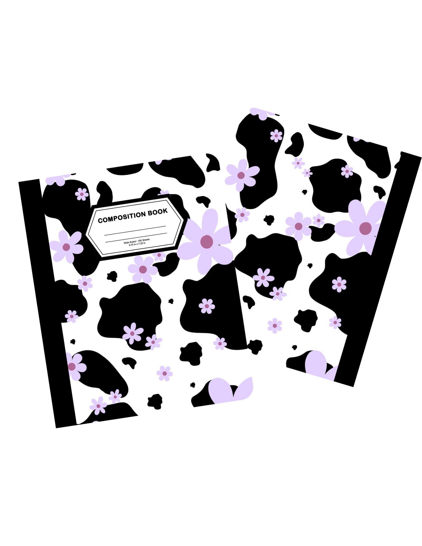 Flower/Cow Notebook