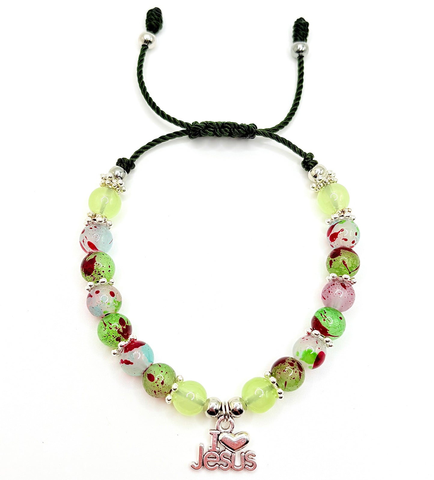 I Love Jesus Beaded Bracelet