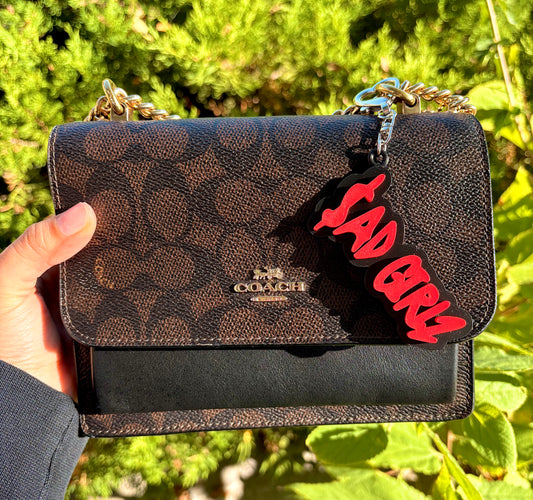 Red Sad Girlz Bag Keychain