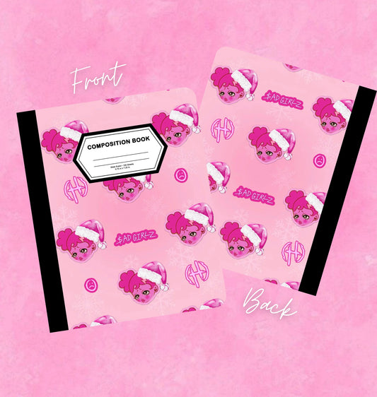 Pink Sad Girlz Christmas Notebook