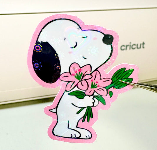 Flower Dog Sticker