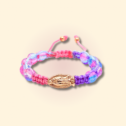 Cotten Candy Virgencita Beaded Bracelet