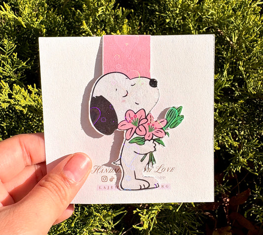Flower Dog Bookmark