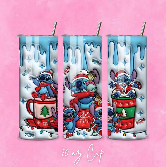 Blue Christmas Tumbler