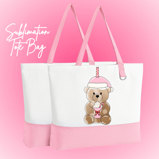 Pink Bear Tote Bag