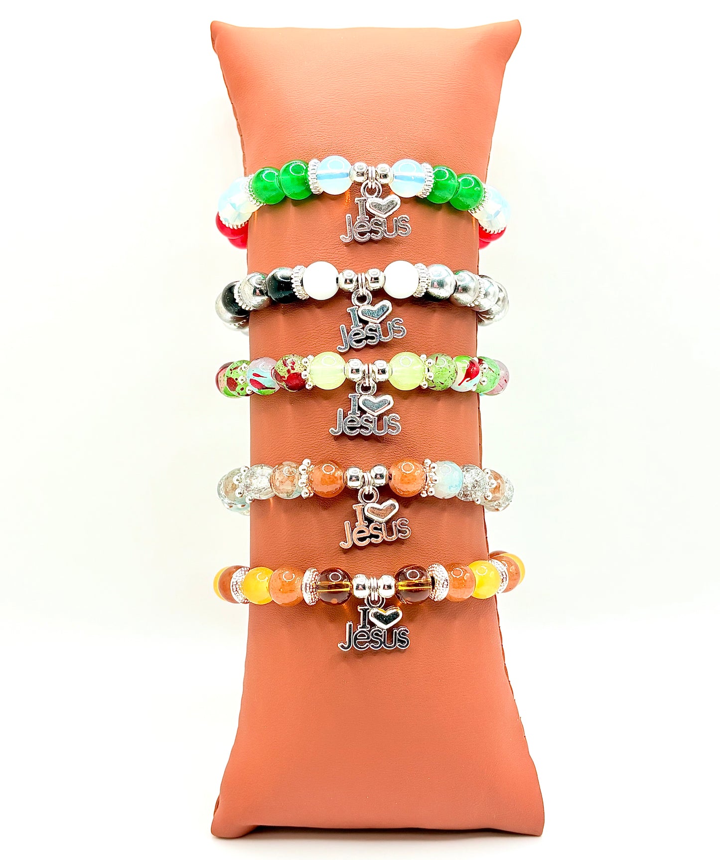 I Love Jesus Beaded Bracelet