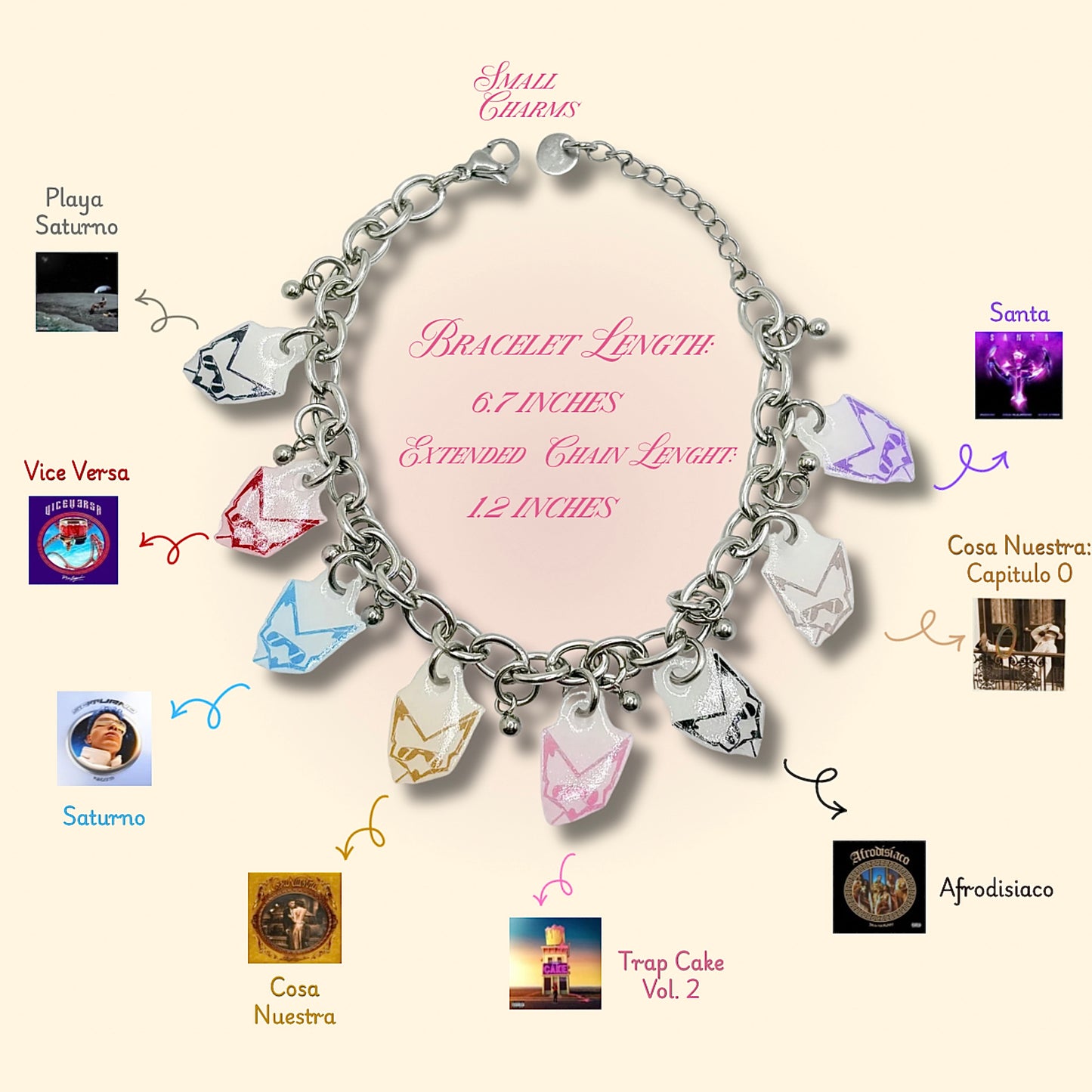 Rauw Alejandro Charm Bracelet