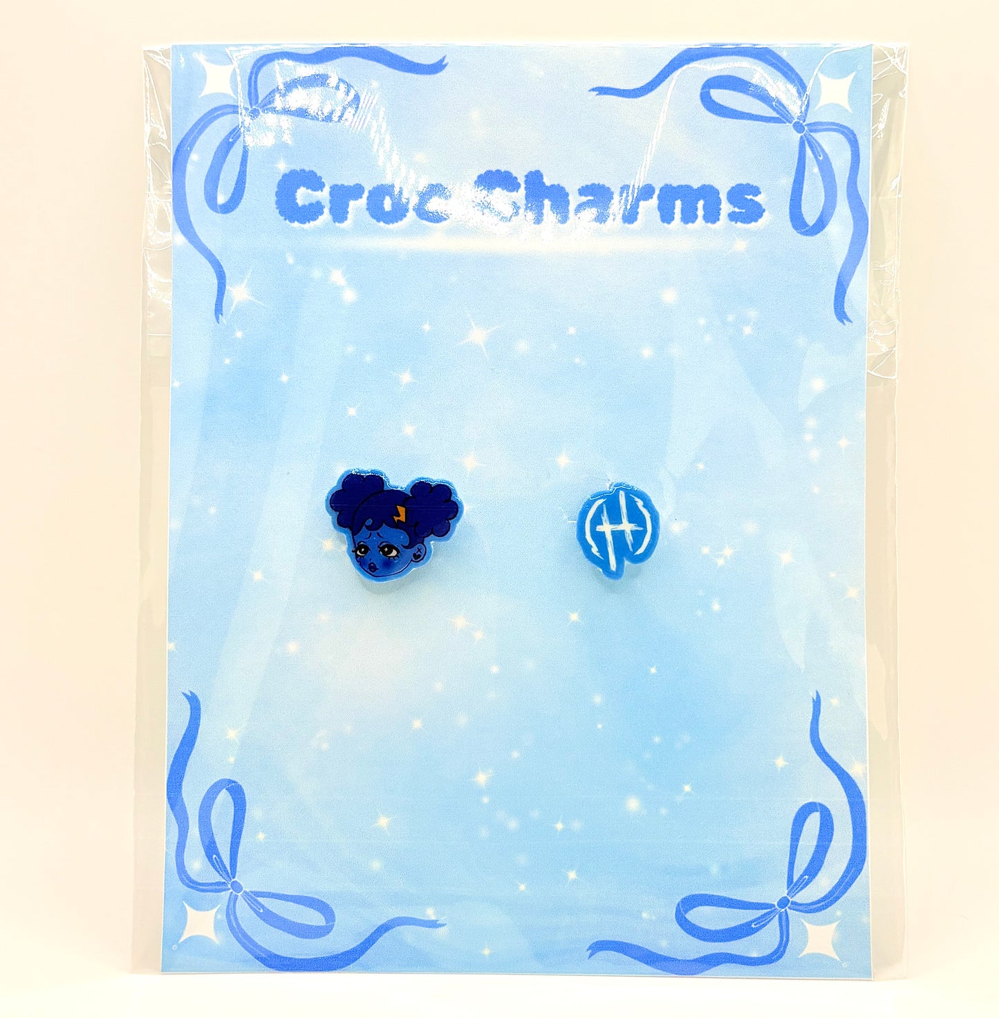 Blue Sad Girlz Croc Charm Bundle