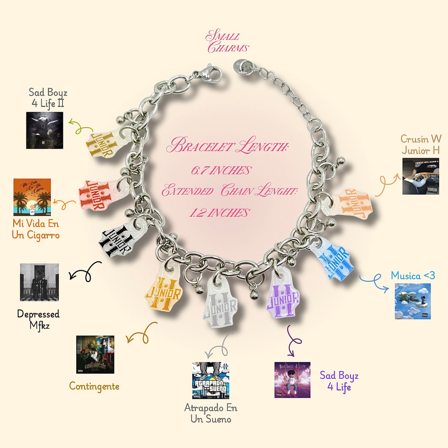 Junior H Charm Bracelet