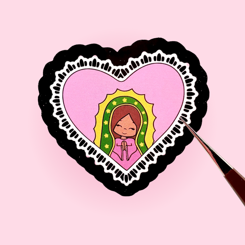 Heart Virgencita Sticker