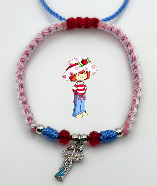 Silver Strawberry Shortcake Bracelet