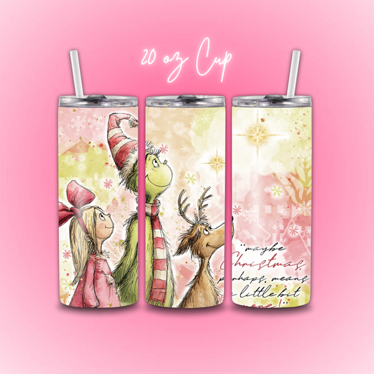 Pink Christmas Tumbler