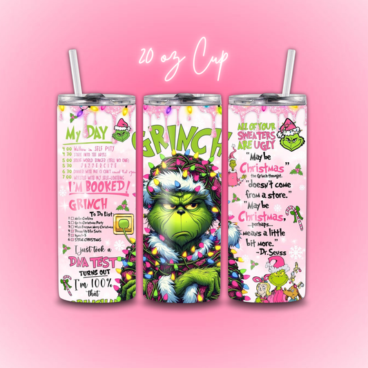 Pink Christmas Tumbler Cup