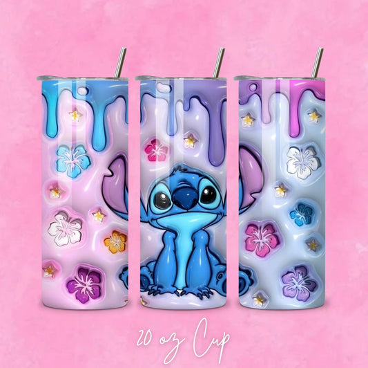 Blue Alien Tumbler