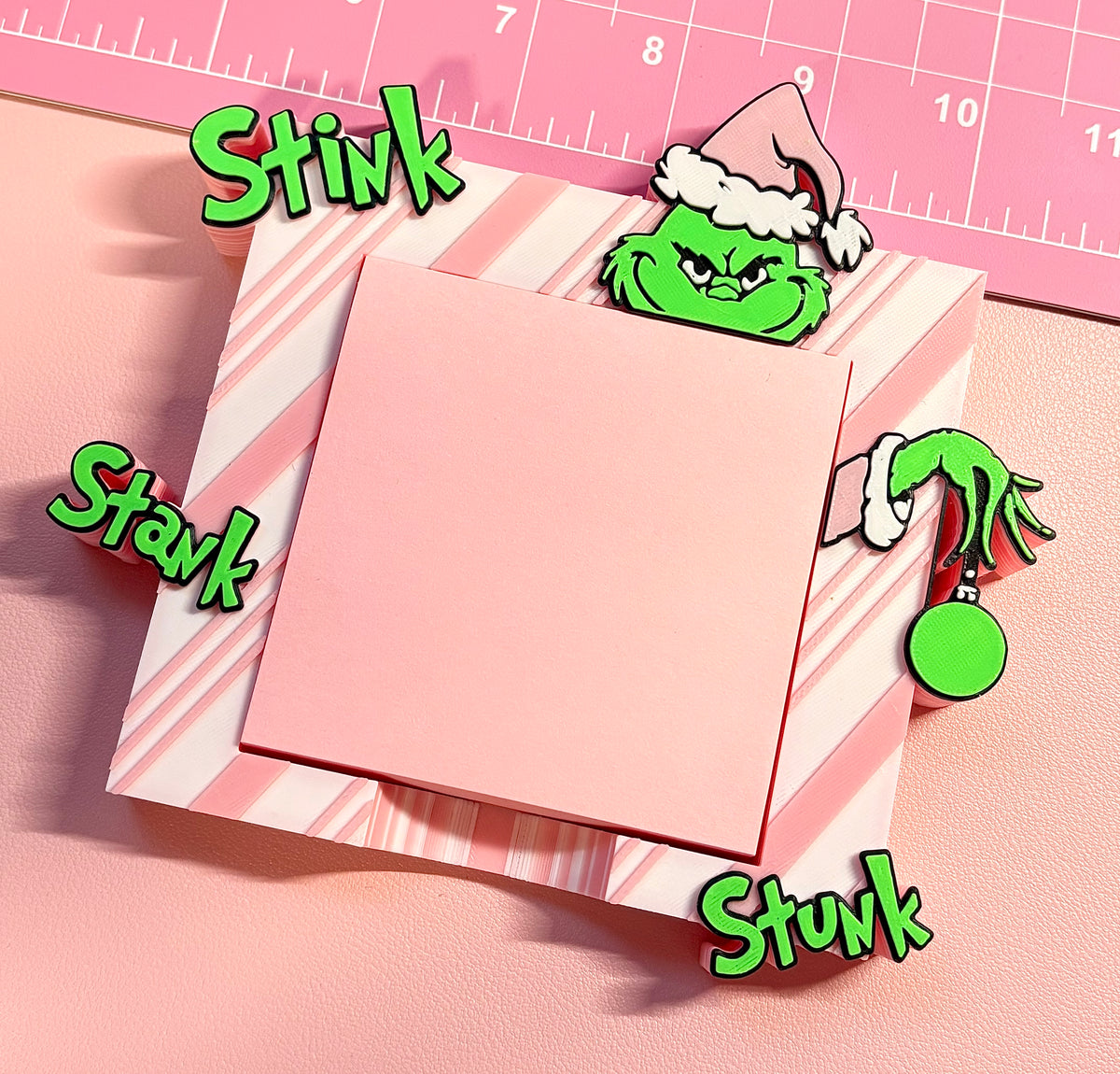 Pink Christmas Sticky Note Pad