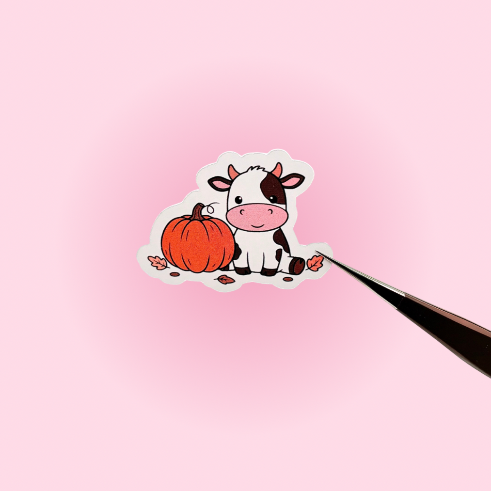 Fall Cow Sticker