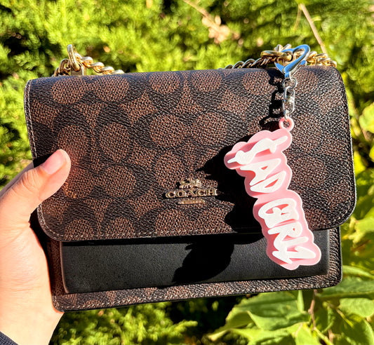 Pink Sad Girlz Bag Keychain